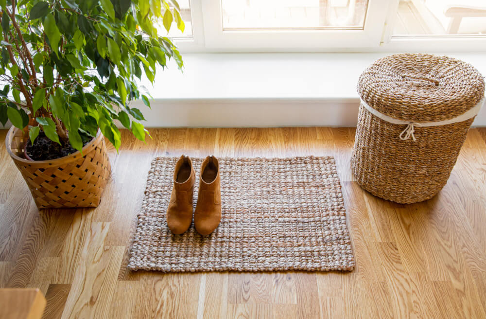 Fußmatten für den Innenbereich eignen sich auch perfekt als Dekoration.