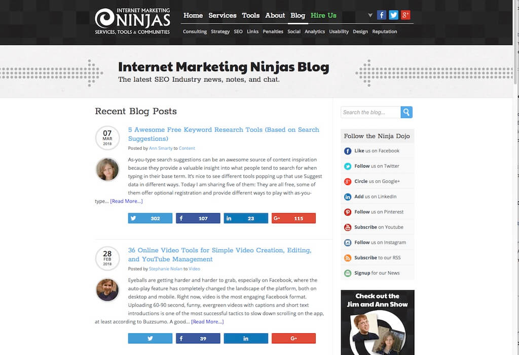 Internet Marketing Ninjas Blog